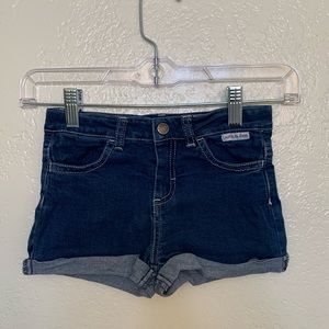 Girls Calvin Klein Rolled Jean Shorts